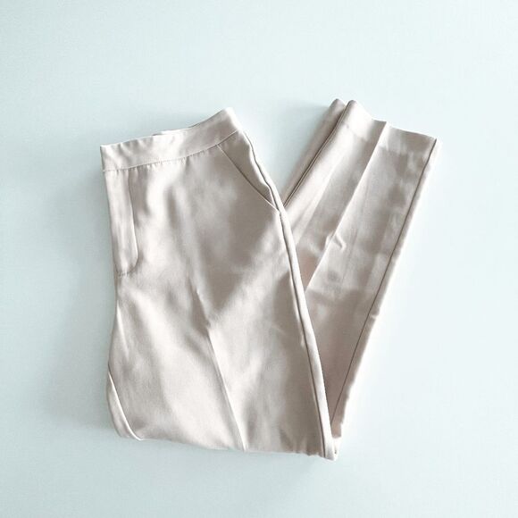 Oak + Fort Women's Trouser Pants Straight Leg Flat Front Light Pink Size 4 - Picture 3 of 10